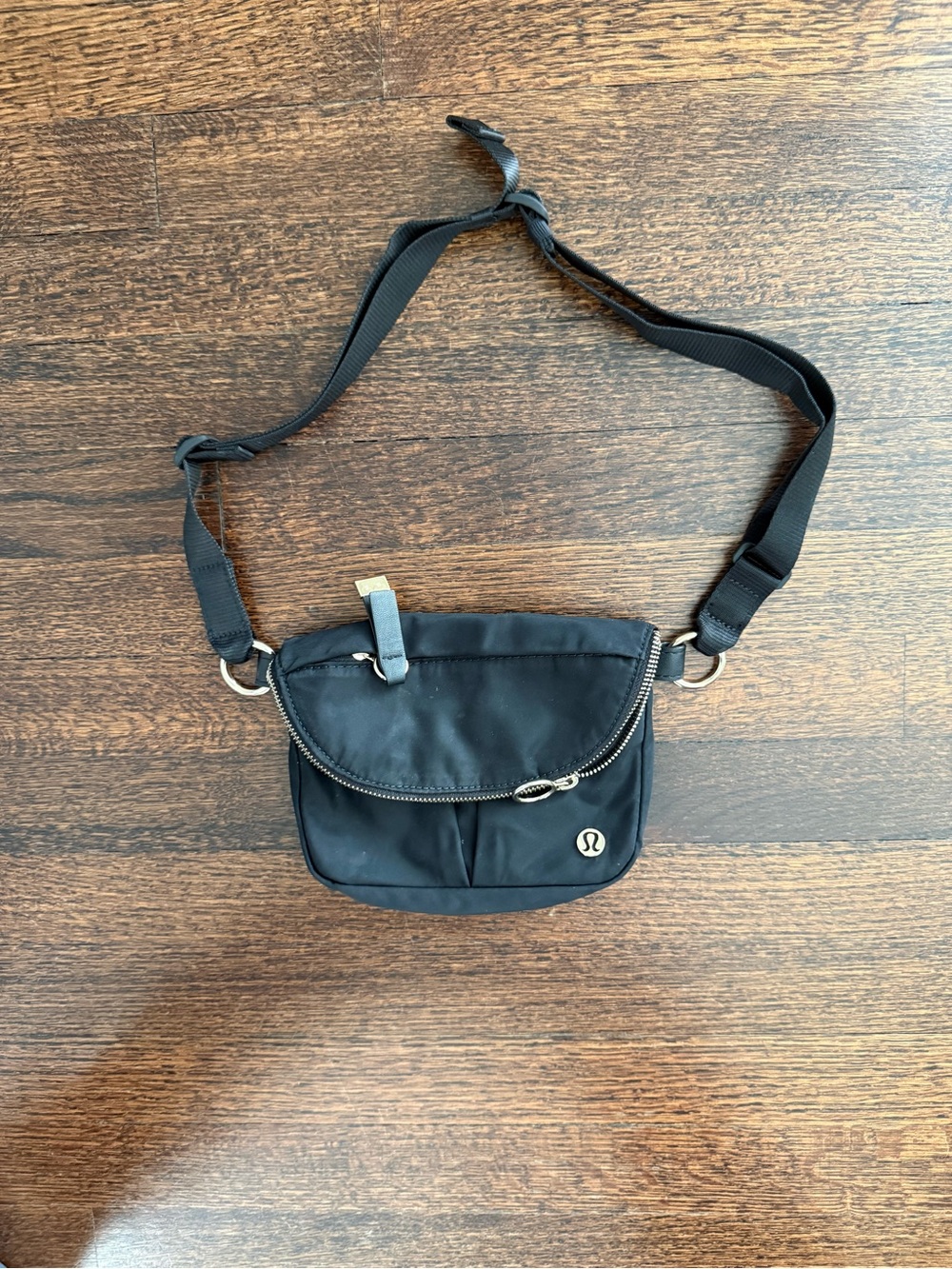 lululemon athletica Black Nylon Crossbody Belt Bag